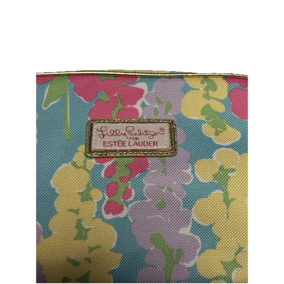 Lilly Pulitzer/Estee Lauder Colorful Makeup Cosmetic Zipper Pouch Bag Floral New - Picture 2 of 6